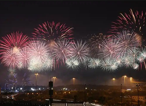 洛隆县焰火晚会